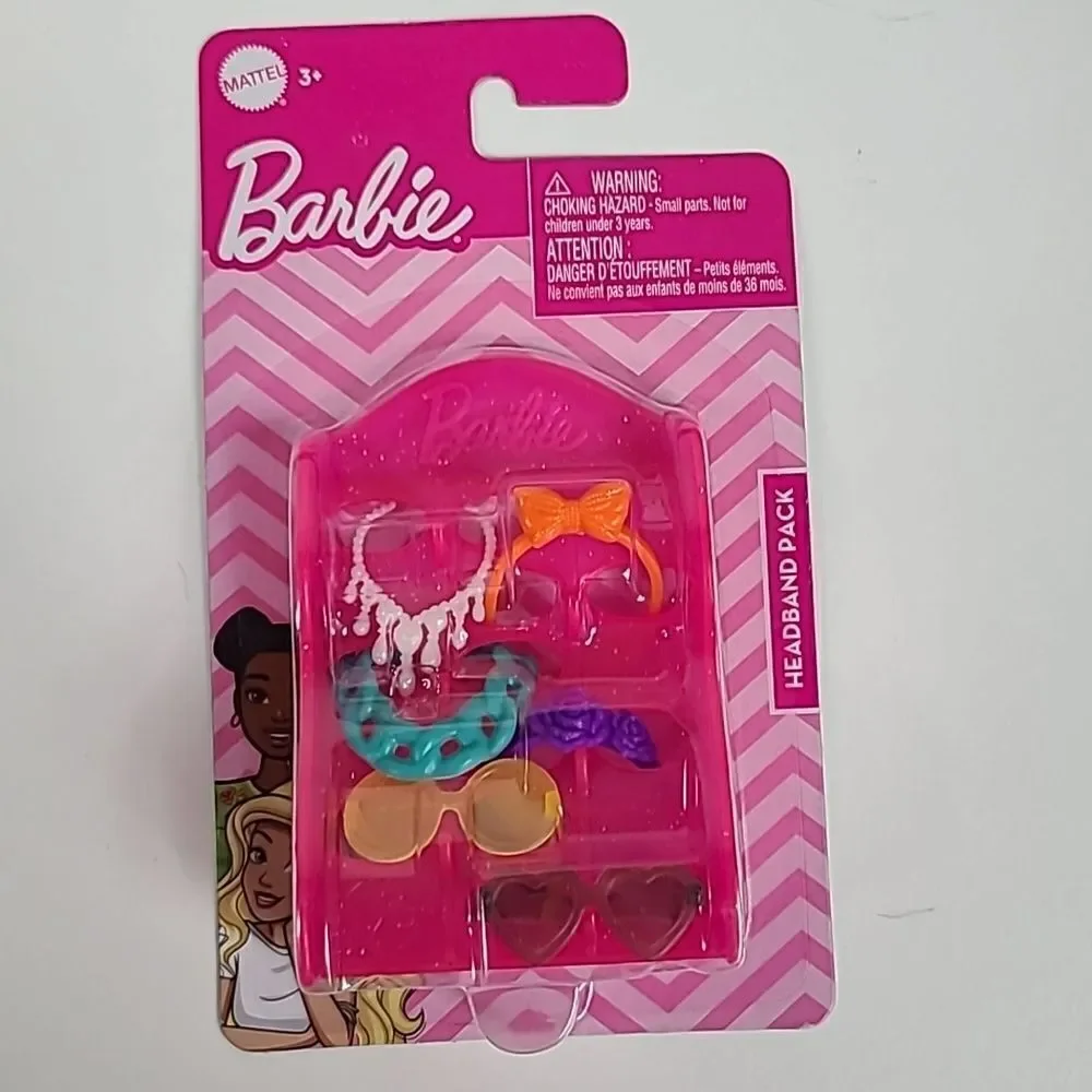 Barbie Doll Accessory Pack Princess Headbands Sunglasses Jewelry Mattel Glam Set